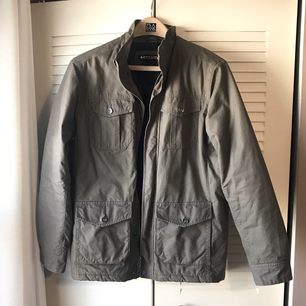 Tony Hawk MENS jacket lots of pockets! Army Green